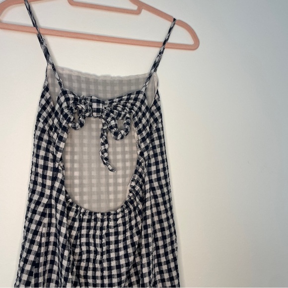 American Eagle Gingham Cutout Mini Dress | Tie Back | Adjustable Straps | Size S - Picture 5 of 6